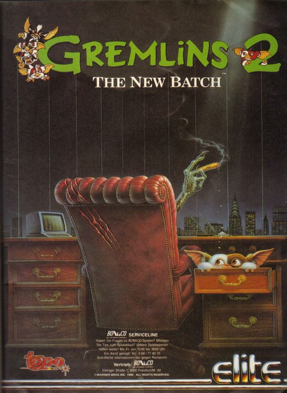 Gremlins 2: The New Batch Magazine Advertisement (Magazine Advertisements): ASM (Germany), Issue 11/1990