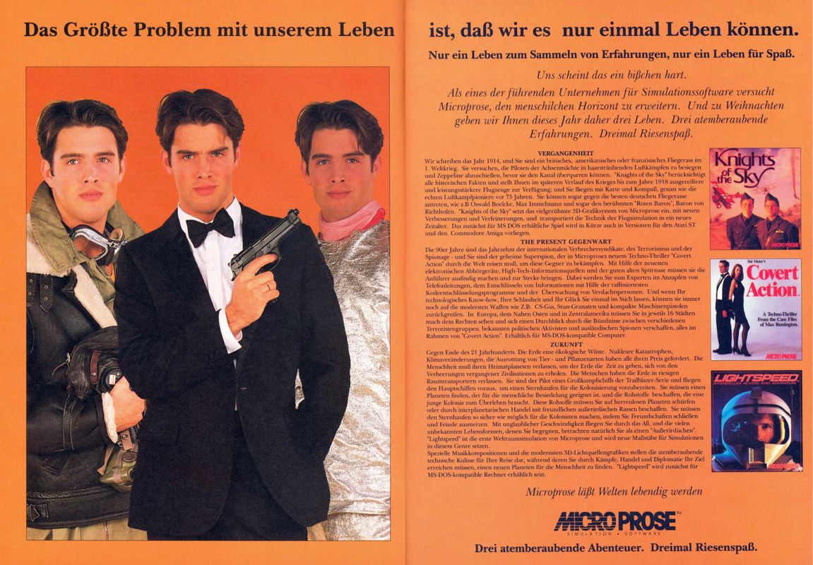 Sid Meier's Covert Action Magazine Advertisement (Magazine Advertisements): ASM (Germany), Issue 12/1990
