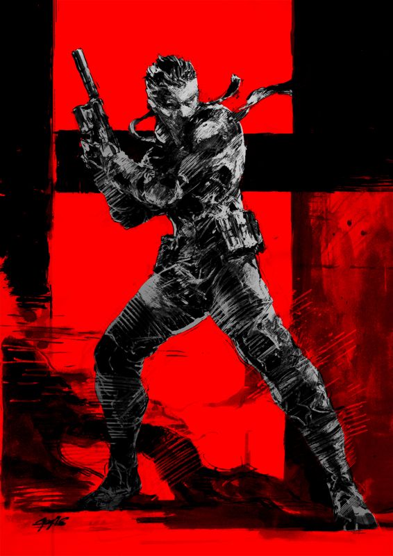 Metal Gear Solid Concept Art (Metal Gear Solid Artwork Vol. 1: Solid Snake): Snake in Red