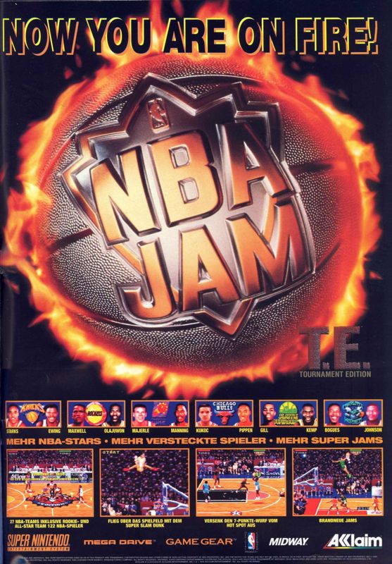 NBA Jam Tournament Edition Magazine Advertisement (Magazine Advertisements): Play Time (Germany), Issue 04/1995
