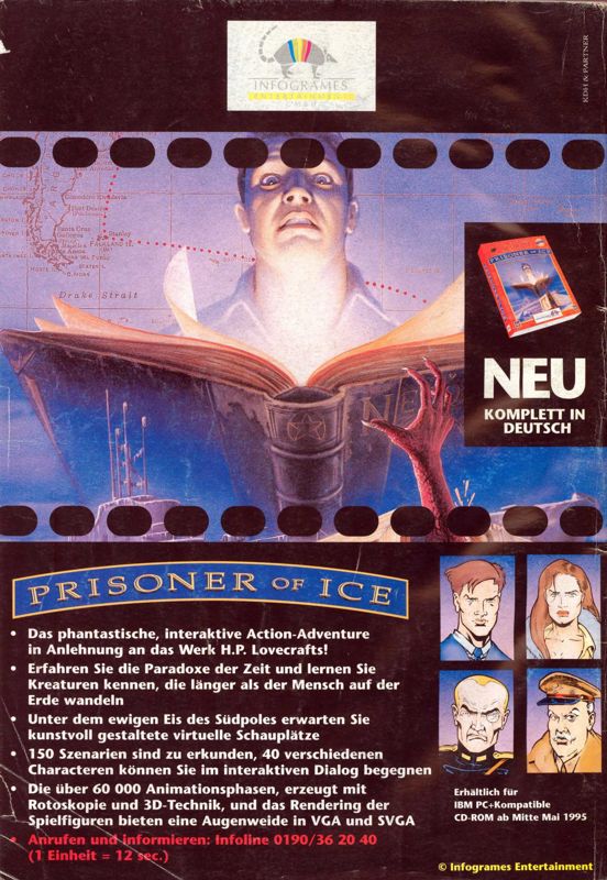 Prisoner of Ice Magazine Advertisement (Magazine Advertisements): Play Time (Germany), Issue 06/1995