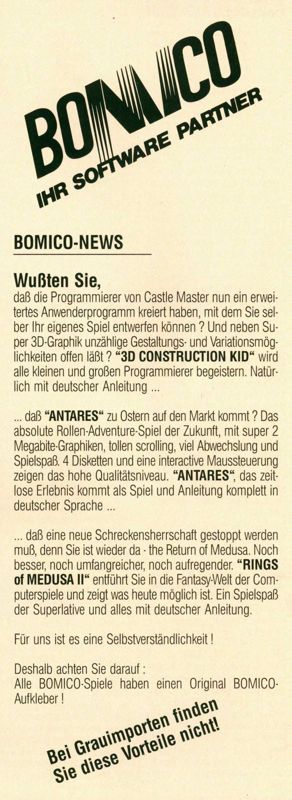 Virtual Reality Studio Magazine Advertisement (Magazine Advertisements): ASM (Germany), Issue 05/1991