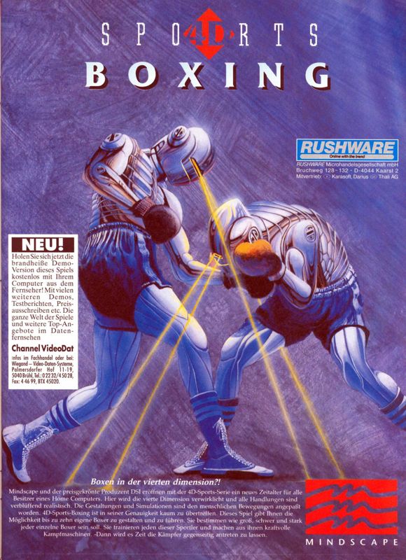 4-D Boxing Magazine Advertisement (Magazine Advertisements): ASM (Germany), Issue 05/1991