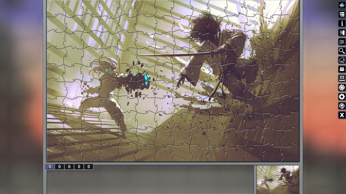 Pixel Puzzles: Illustrations & Anime - Jigsaw Pack: Samurai Screenshot (Steam)
