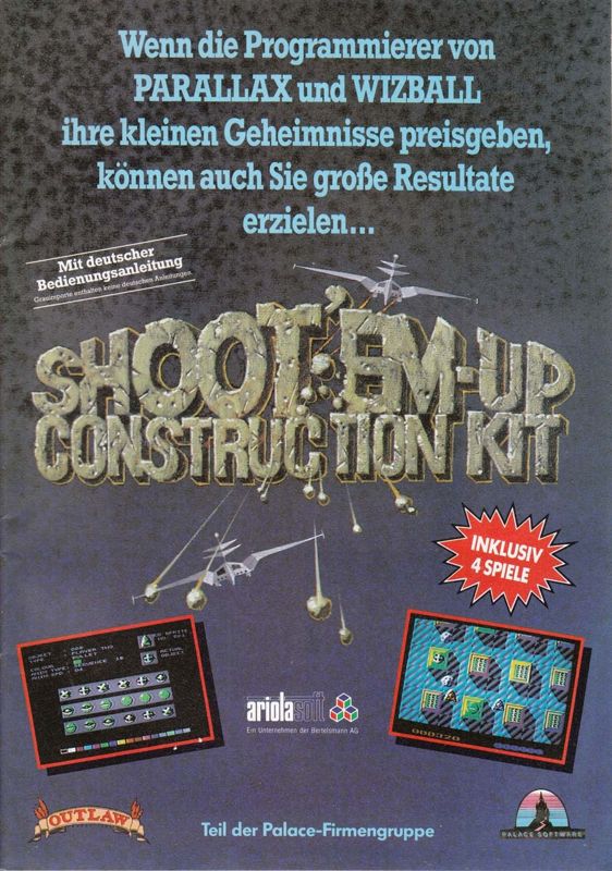 Shoot 'em up Construction Kit Magazine Advertisement (Magazine Advertisements): Power Play (Germany), Issue #1 (1987)