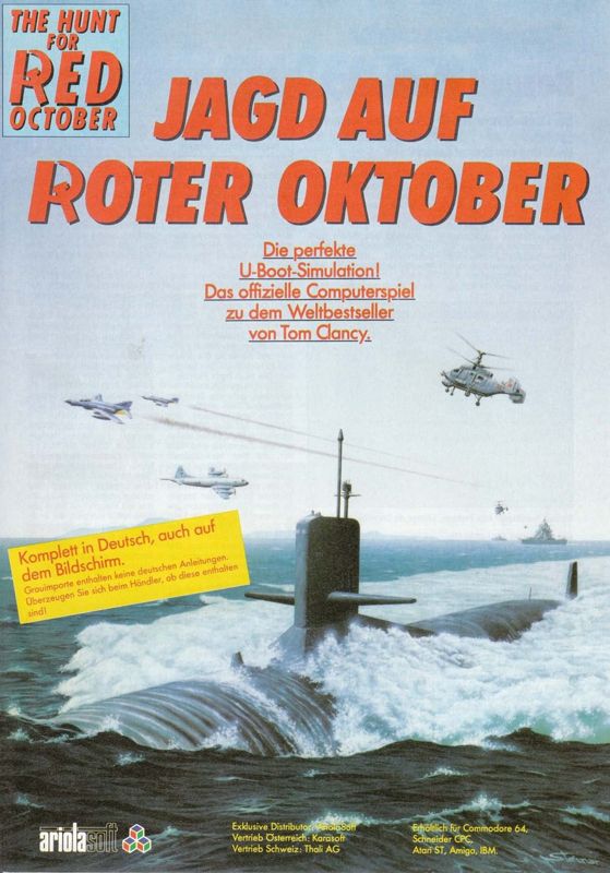 The Hunt for Red October Magazine Advertisement (Magazine Advertisements): Power Play (Germany), Issue 2 (1988)