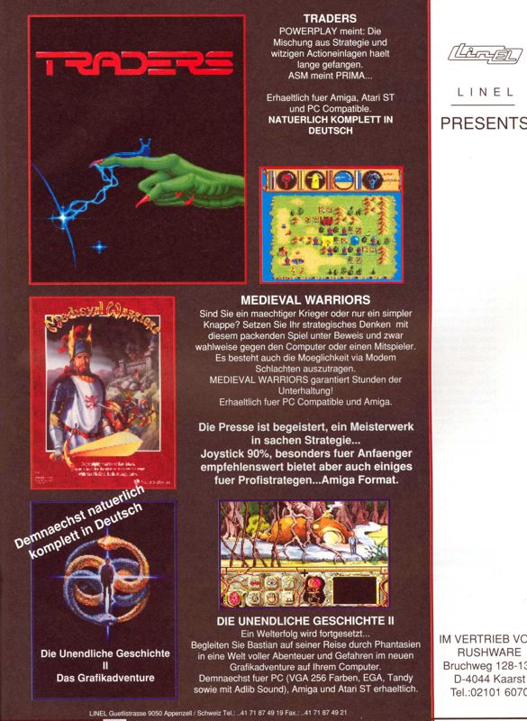 The Neverending Story II: The Arcade Game Magazine Advertisement (Magazine Advertisements): ASM (Germany), Issue 01/1992