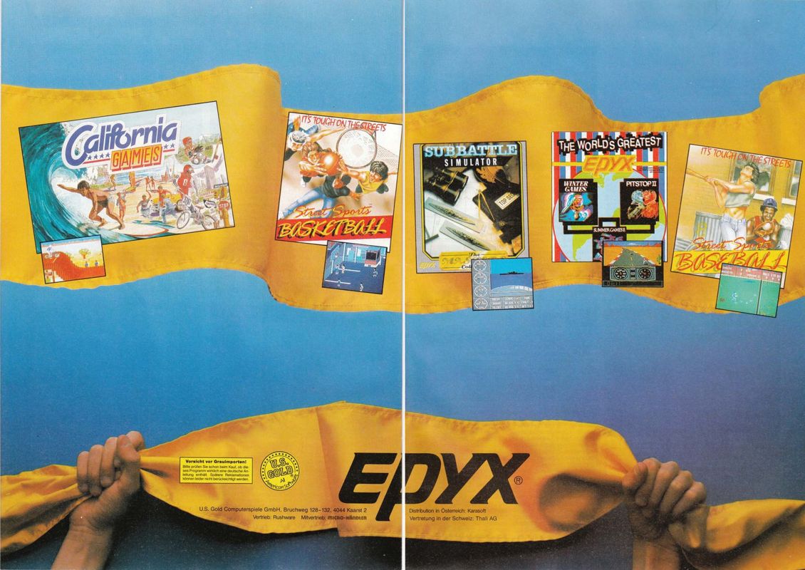 California Games Magazine Advertisement (Magazine Advertisements): Power Play (Germany), Issue #3 (1988)