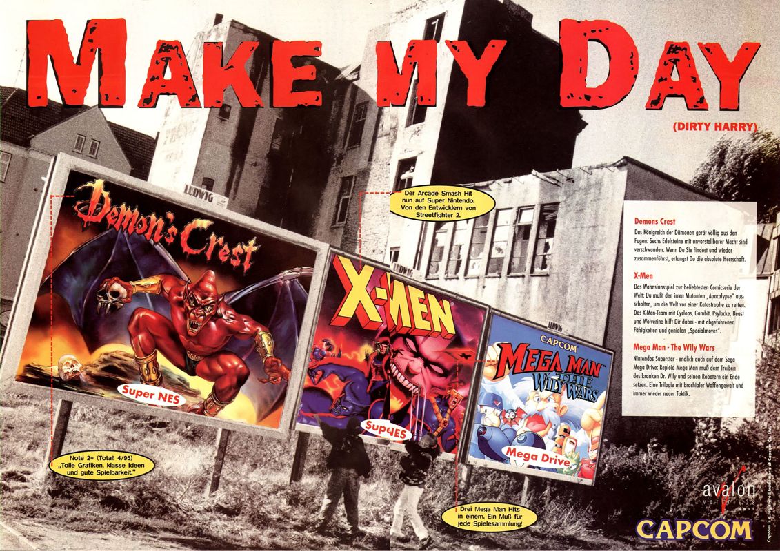 X-Men: Mutant Apocalypse Magazine Advertisement (Magazine Advertisements): Mega Fun (Germany), Issue 06/1995