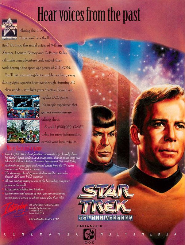 Star Trek: 25th Anniversary Magazine Advertisement (Magazine Advertisements): Computer Gaming World (US), Number 117 (April 1994)