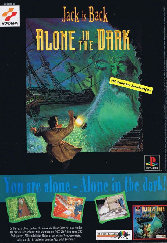 Alone in the Dark 2 Magazine Advertisement (Magazine Advertisements): Mega Fun (Germany), Issue 06/1996