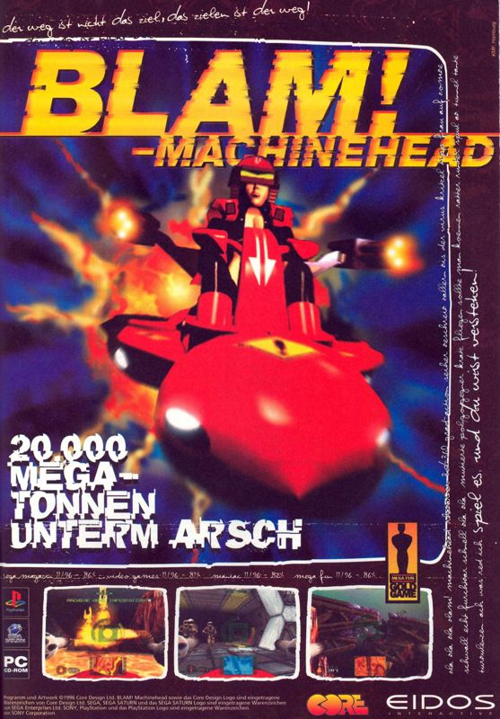 Machine Head Magazine Advertisement (Magazine Advertisements): Mega Fun (Germany), Issue 12/1996