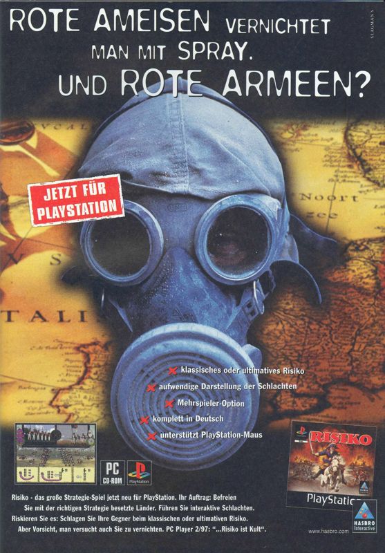 Risk: The Game of Global Domination Magazine Advertisement (Magazine Advertisements): Mega Fun (Germany), Issue 12/1997