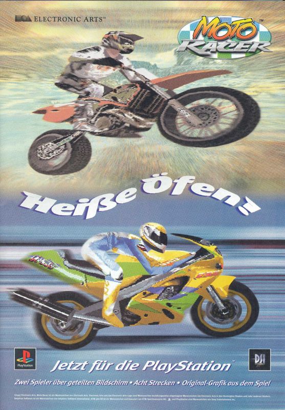 Moto Racer Magazine Advertisement (Magazine Advertisements):<br> Mega Fun (Germany), Issue 12/1997
