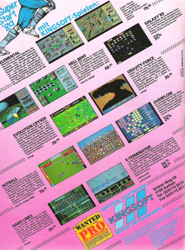 Hotball Magazine Advertisement (Magazine Advertisements): ASM (Germany), Issue 02/1989