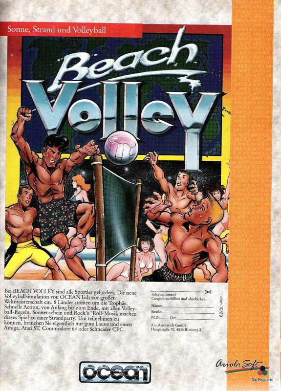 Beach Volley Magazine Advertisement (Magazine Advertisements): ASM (Germany), Issue 10/1989