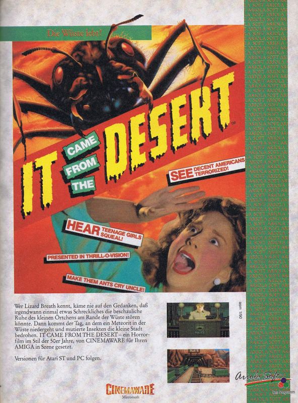 It Came from the Desert Magazine Advertisement (Magazine Advertisements): ASM (Germany), Issue 01/1990