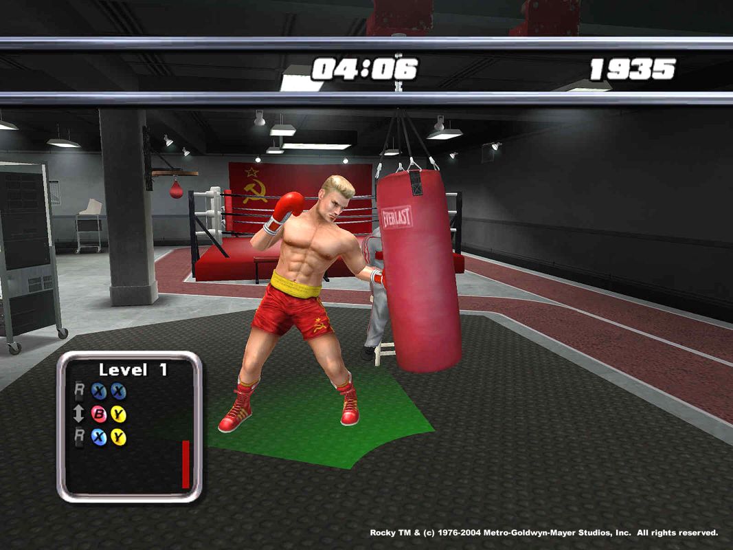Rocky: Legends Screenshot (Ubisoft E3 2004 Press Kit CD1): Drago Heavy bag