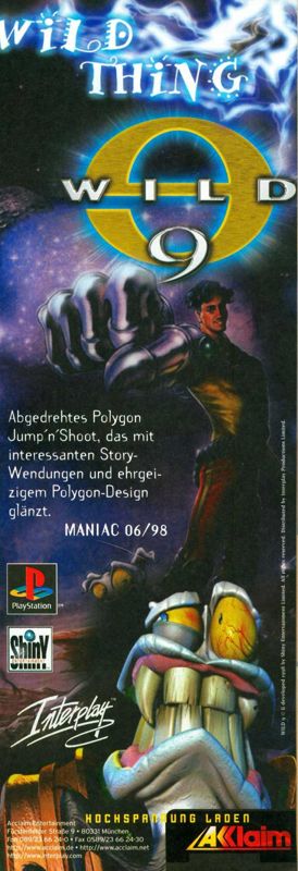 Wild 9 Magazine Advertisement (Magazine Advertisements): Mega Fun (Germany), Issue 11/1998