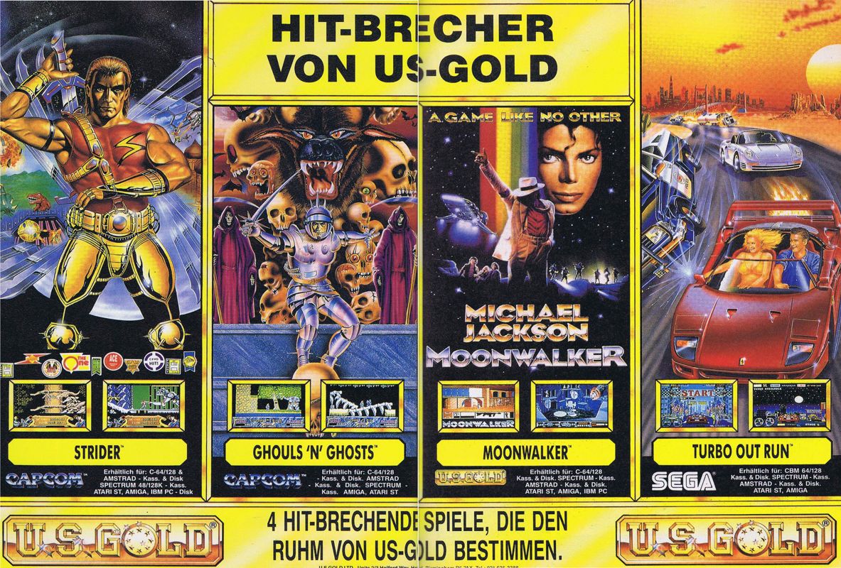 Moonwalker Magazine Advertisement (Magazine Advertisements): ASM (Germany), Issue 01/1990