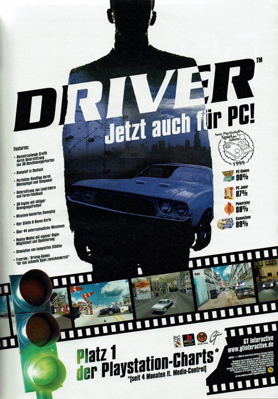 Driver Magazine Advertisement (Magazine Advertisements): PC Player (Germany), Issue 12/1999