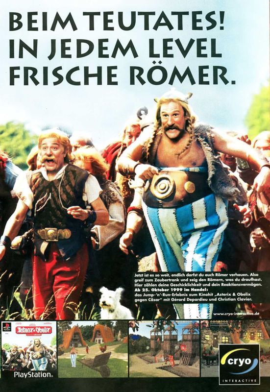 Astérix and Obélix Take on Caesar Magazine Advertisement (Magazine Advertisements): Mega Fun (Germany), Issue 12/1999