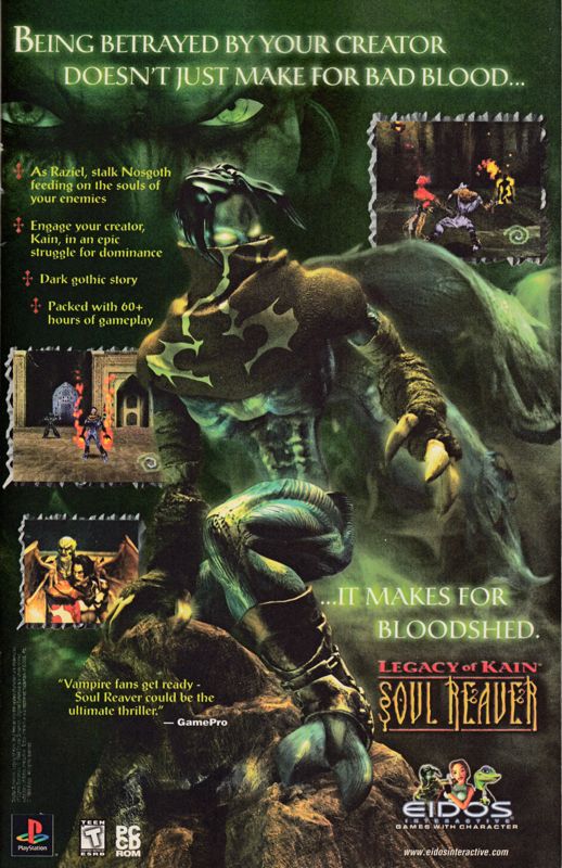 Legacy of Kain: Soul Reaver Magazine Advertisement (Magazine Advertisements): Congo Bill (Vertigo/DC Comics, United States) Issue #1 (October 1999)