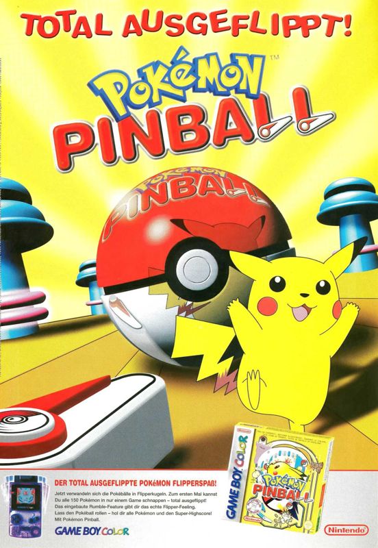 Pokémon Pinball Magazine Advertisement (Magazine Advertisements): Mega Fun (Germany), Issue 11/2000