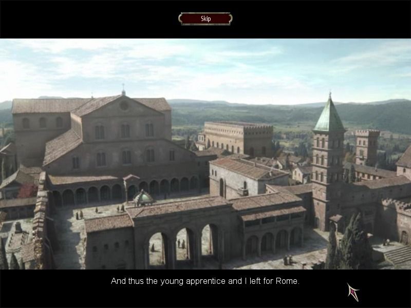 Borgia (Windows) screenshot: Setting off for Rome