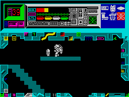 Universal Hero (ZX Spectrum) screenshot: An air tank can replenish my oxygen.