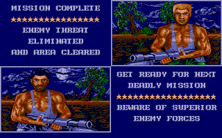 War Zone (Amiga) screenshot: Mission Complete