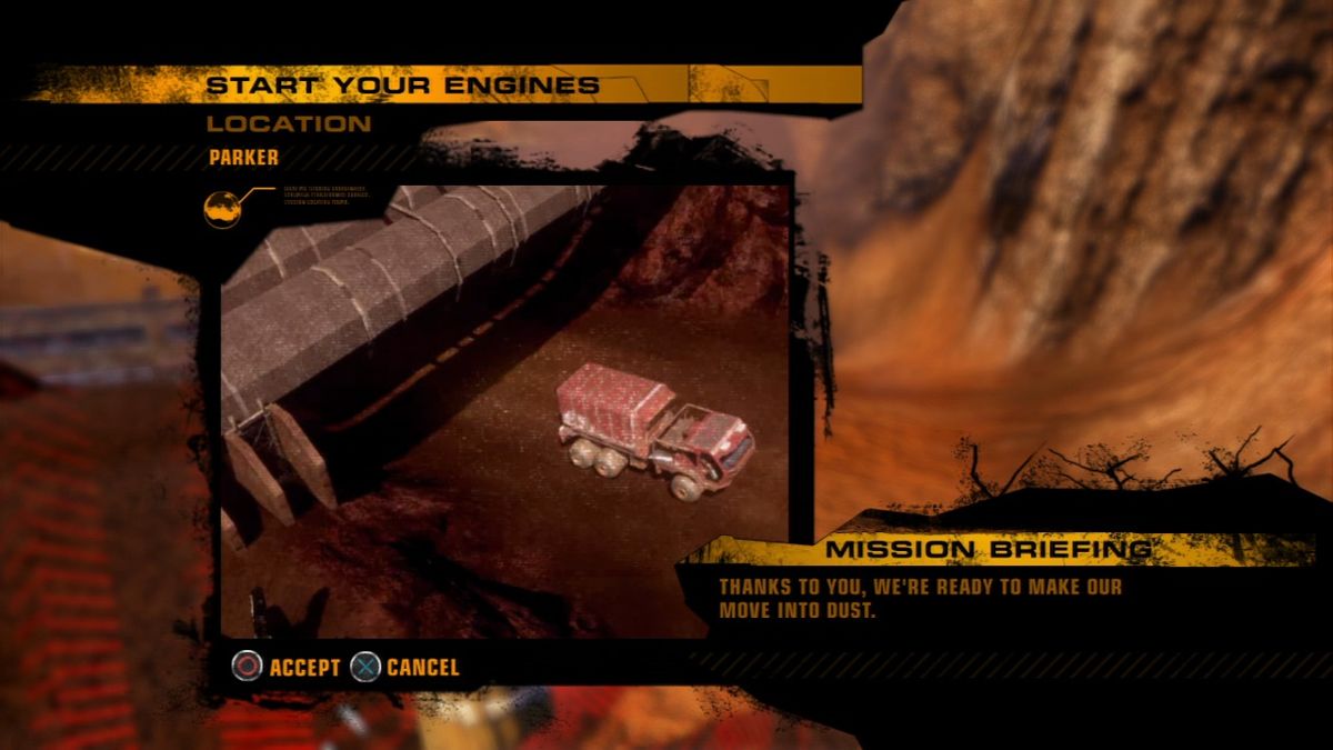 Red Faction: Guerrilla (PlayStation 3) screenshot: While there are dozes of side quests, there is only a handful of missions for each sector, each with a short cinematic briefing.