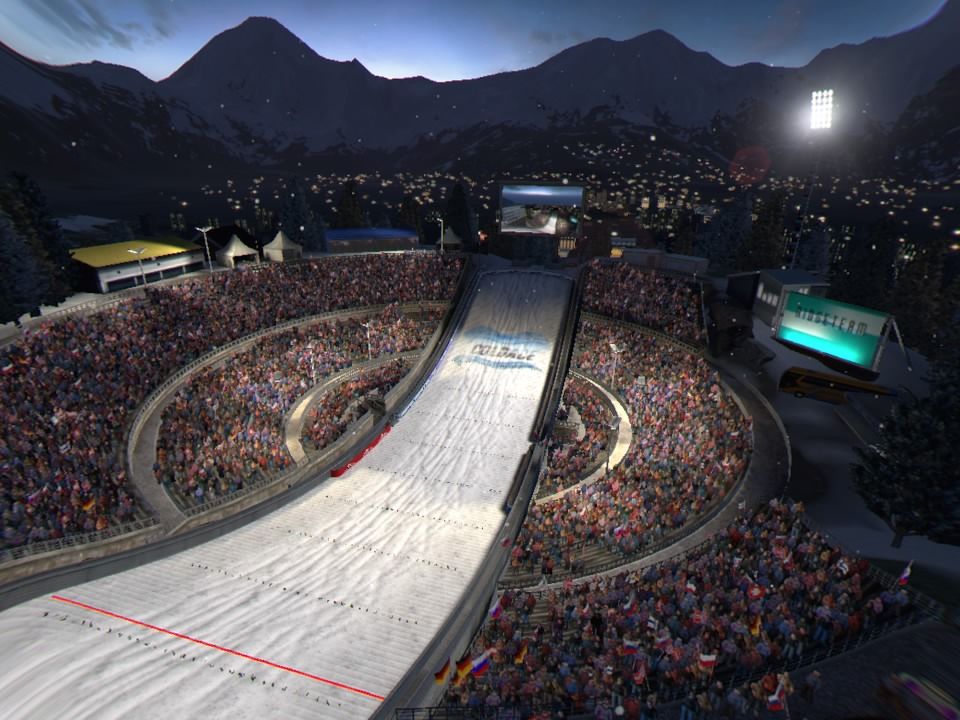 Ski Jumping Pro VR (PlayStation 4) screenshot: Innsbruck track overview
