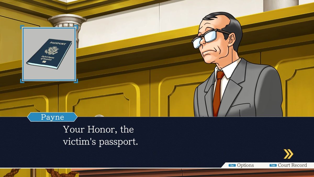 Phoenix Wright: Ace Attorney Trilogy (Windows) screenshot: Phoenix Wright 1 A piece of evidence is presented