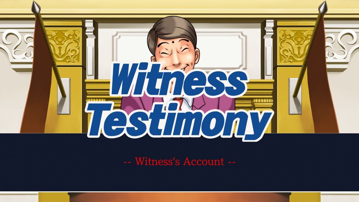 Phoenix Wright: Ace Attorney Trilogy (Windows) screenshot: Phoenix Wright 1 The first witness testimony begins