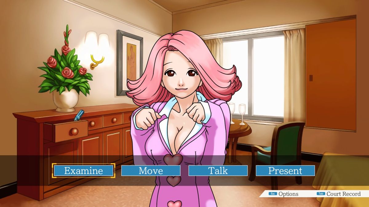Phoenix Wright: Ace Attorney Trilogy (Windows) screenshot: Phoenix Wright 1 Visiting a location in Investigation mode