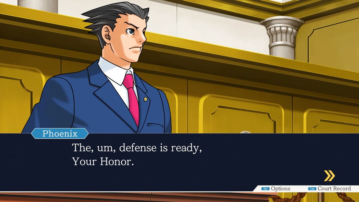 Phoenix Wright: Ace Attorney Trilogy (Windows) screenshot: Phoenix Wright 1 That's us, just a little scared