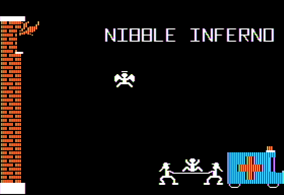 Nibble Inferno (Apple II) screenshot: Once Baby has Gone to Baby Heaven