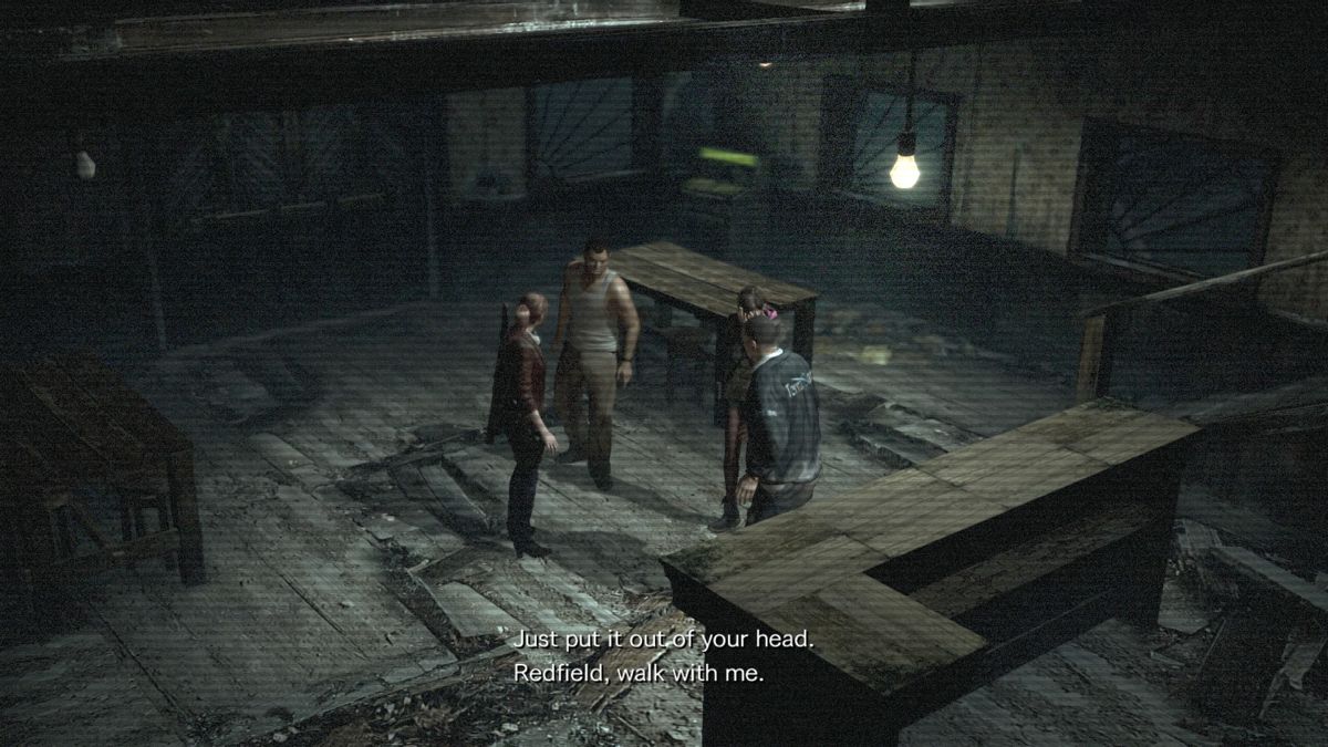 Resident Evil: Revelations 2 - Episode 2: Contemplation (PlayStation 4) screenshot: Someone's watching our every move