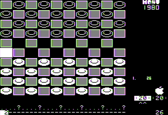 Ultracheckers (Apple II) screenshot: Game Start