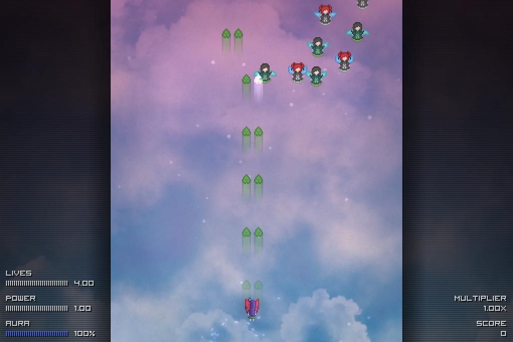 Jigoku Kisetsukan (Windows) screenshot: The start of the game. It looks similar to <i>Touhou</i>.