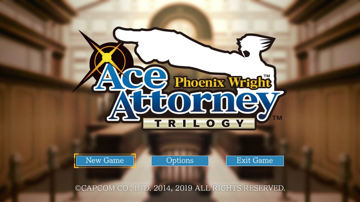 Phoenix Wright: Ace Attorney Trilogy (Windows) screenshot: Title screen