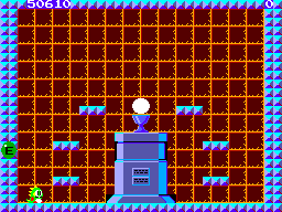 Bubble Bobble (SEGA Master System) screenshot: Bub finds the secret room