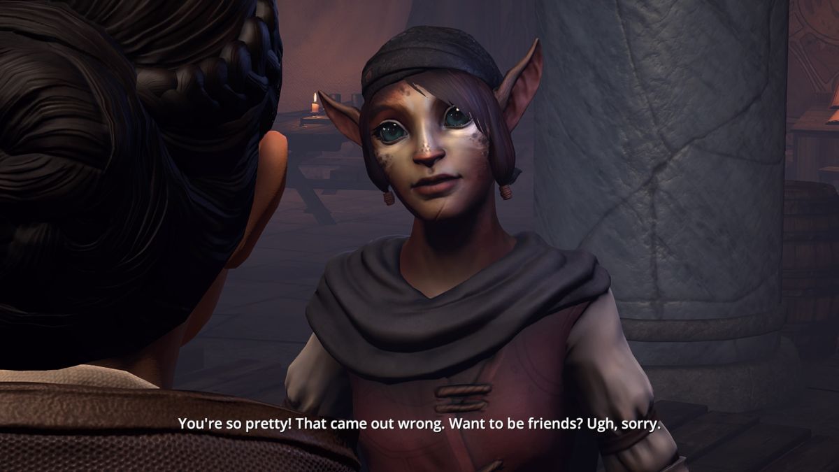 Dreamfall Chapters (PlayStation 4) screenshot: Book 4: Zoe meeting Enu