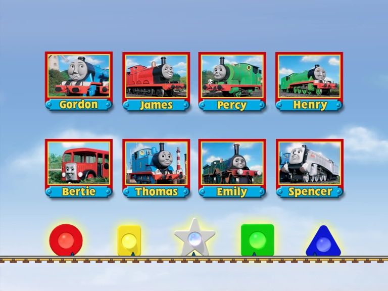 Thomas & Friends: Full Speed Ahead (Bubble) screenshot: This screen, and corresponding page in the book, is used for 'Gordon's Hill Climb' and 'Who Am I?' mini games with the DVD as well as some Play Away games
