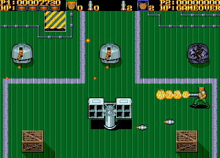 War Zone (Amiga) screenshot: Mission 7 - Flammer vs launched missiles