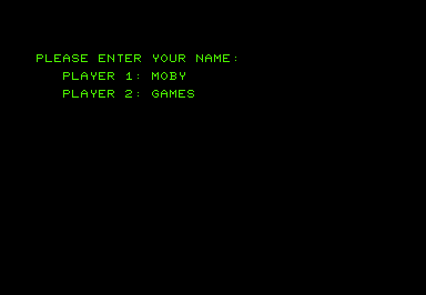 Duel! (Commodore PET/CBM) screenshot: Enter names