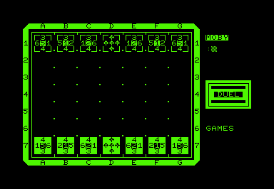 Duel! (Commodore PET/CBM) screenshot: Game start