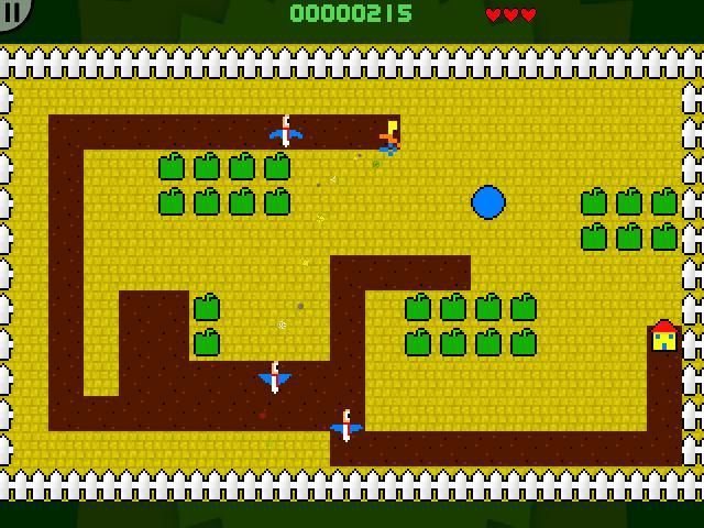 Platdude In A Bit Of A Do! (Windows) screenshot: Escape from the enemy.