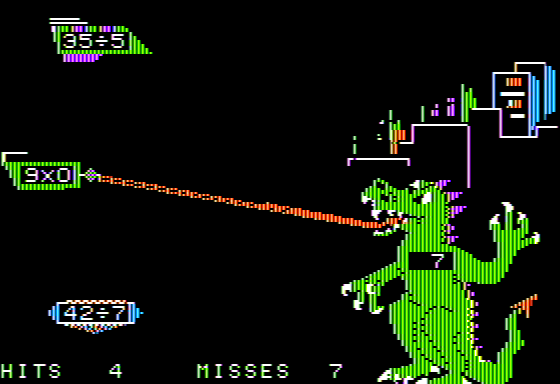 Dragon Mix (Apple II) screenshot: I Fire at the Wrong Ship